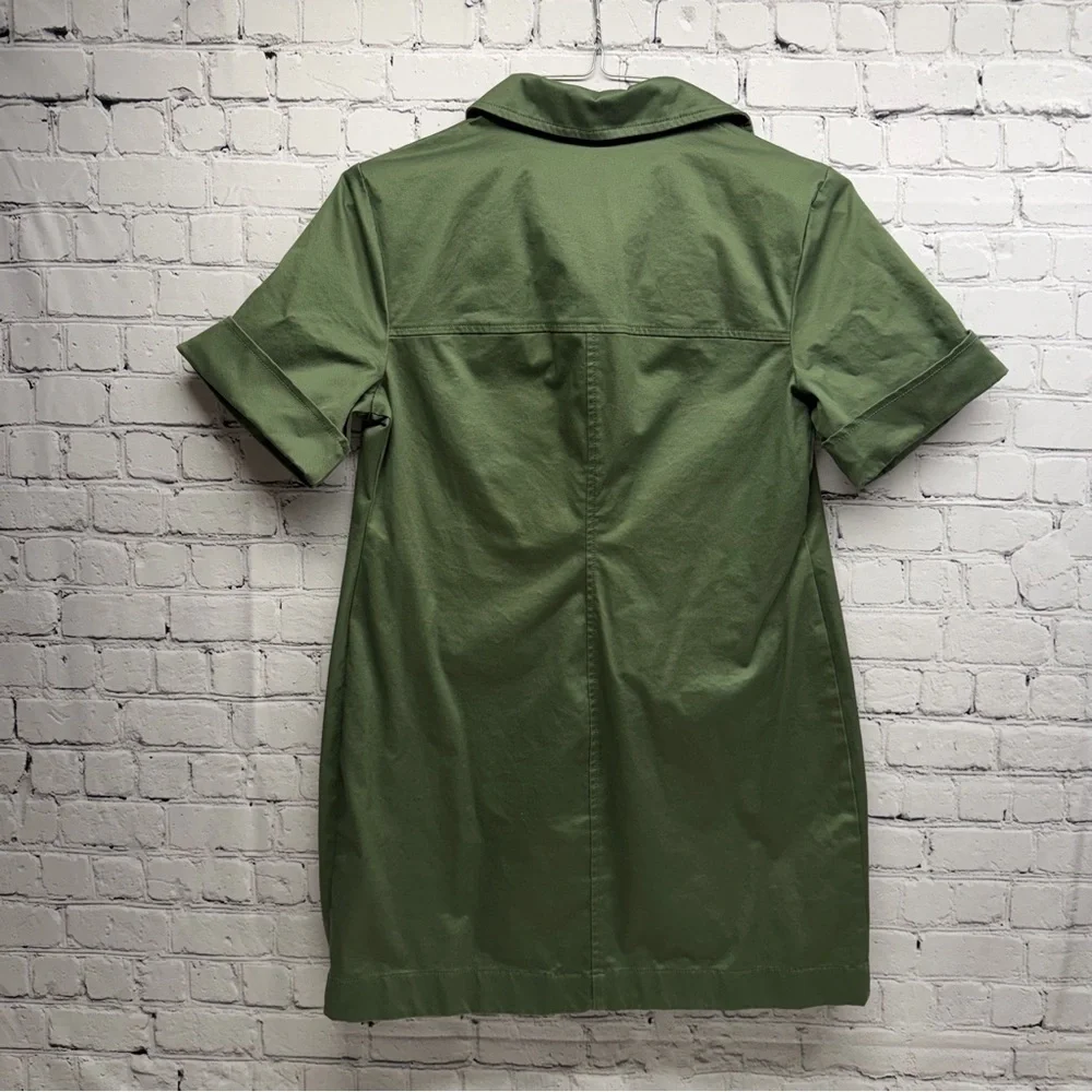 J. Crew Gamine Olive Utility  short dress sz 6